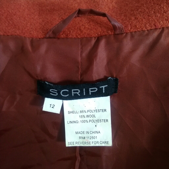 Script Wool Blend Embroidered Blazer Jacket 12 - Picture 4 of 7